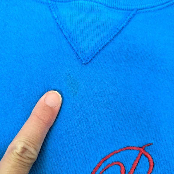 Vintage 80s 90s Best Mom Sweatshirt Embroidered Blue Womens XL Made in USA - Picture 3 of 12